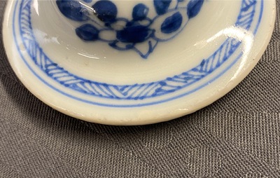 A Chinese blue and white five-piece garniture, Kangxi